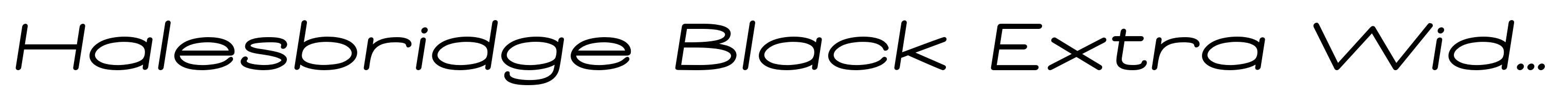 Halesbridge Black Extra Wide Italic